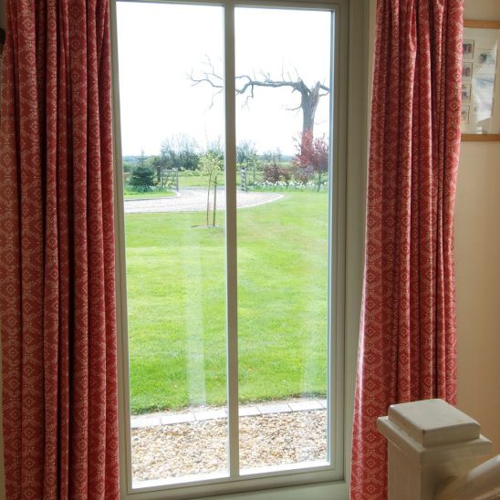 Timber full length window in Suffolk