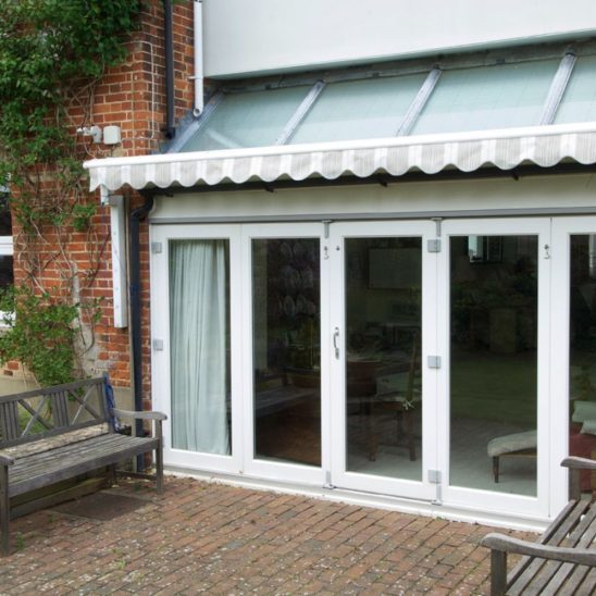 Timber French doors in white
