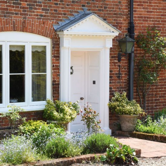 Wooden Belbroughton entrance door in Off-White