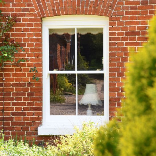 Traditional Timber Sash Window in Off-White with 18mm Astragal Bar