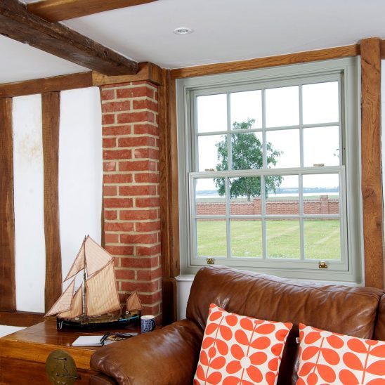 Timber Sash Window in White