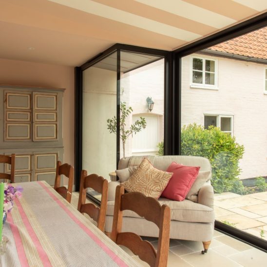 Sunflex sliding patio doors with fixed panel windows