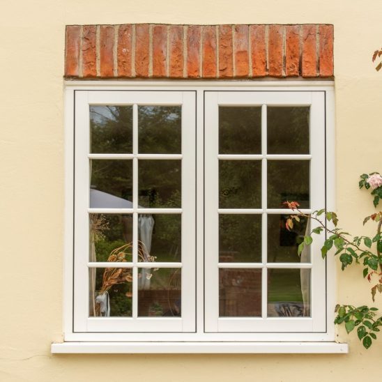 Evolution PVCu Timber Alternative casement windows in white with slim glazing bars
