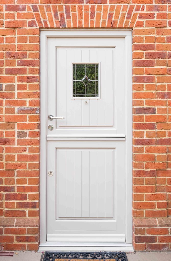 Beautiful timber entrance doors - Staverton stable door in Farrow & Ball Elephants Breath