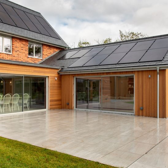Matt Agate Grey Sunflex ultra slim sliding doors with 20mm sightlines