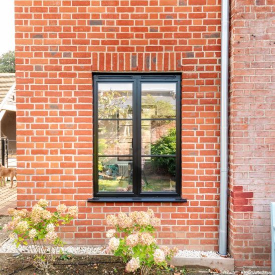 Black heritage, Art Deco aluminium windows with super slim glazing bars