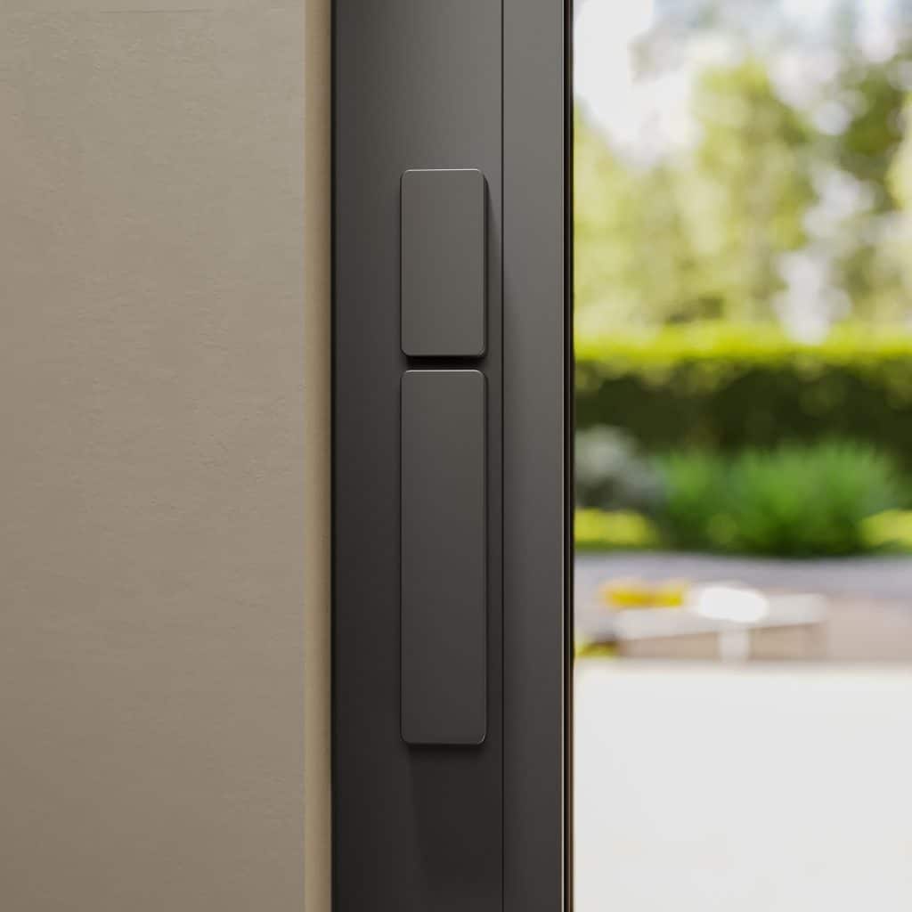 Sunflex SF80 handles with garden view through the glass